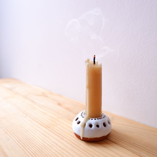 Beeswax Honeycomb Pillar