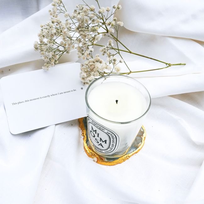 Botanical Pressed Flower Candle