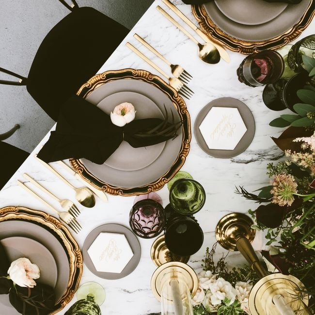 Gold Dipped Taper Candles